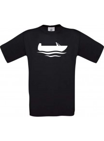 TOP Kinder-Shirt Angelkahn, Boot, Kapitän kult, Farbe schwarz, Größe 104