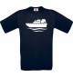 TOP Kinder-Shirt Frachter, Übersee, Boot, Kapitän kult, Farbe blau, Größe 104