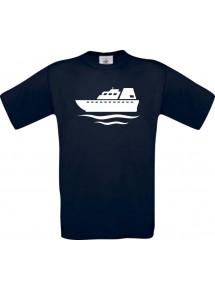 TOP Kinder-Shirt Frachter, Übersee, Boot, Kapitän kult, Farbe blau, Größe 104