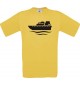 TOP Kinder-Shirt Frachter, Übersee, Boot, Kapitän kult, Farbe gelb, Größe 104
