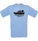 TOP Kinder-Shirt Frachter, Übersee, Boot, Kapitän kult, Farbe hellblau, Größe 104