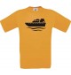 TOP Kinder-Shirt Frachter, Übersee, Boot, Kapitän kult, Farbe orange, Größe 104