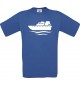 TOP Kinder-Shirt Frachter, Übersee, Boot, Kapitän kult, Farbe royalblau, Größe 104