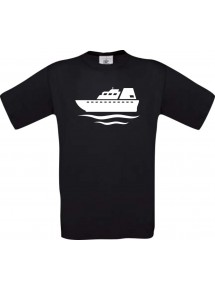 TOP Kinder-Shirt Frachter, Übersee, Boot, Kapitän kult, Farbe schwarz, Größe 104