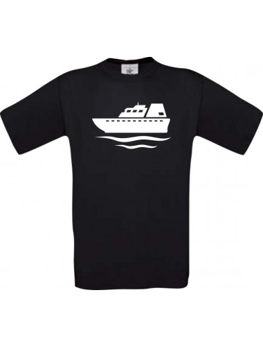 TOP Kinder-Shirt Frachter, Übersee, Boot, Kapitän kult, Farbe schwarz, Größe 104