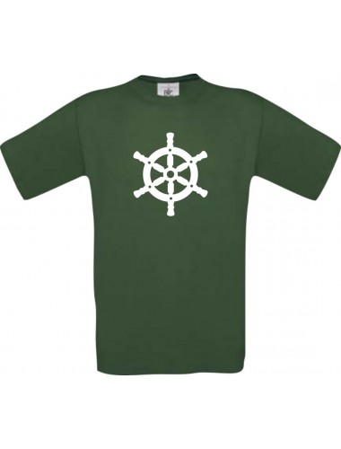 TOP Kinder-Shirt Steuerrad, Boot, Skipper, Kapitän kult Unisex T-Shirt, Größe 104-164