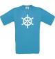 TOP Kinder-Shirt Steuerrad, Boot, Skipper, Kapitän kult, Farbe atoll, Größe 104