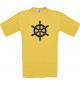 TOP Kinder-Shirt Steuerrad, Boot, Skipper, Kapitän kult, Farbe gelb, Größe 104