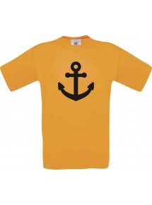 TOP Kinder-Shirt Anker Boot Skipper Kapitän kult, Farbe orange, Größe 104