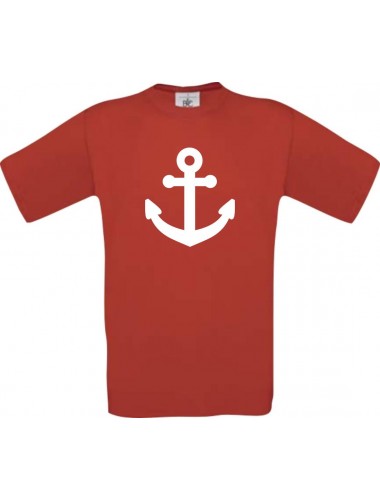 TOP Kinder-Shirt Anker Boot Skipper Kapitän kult, Farbe rot, Größe 104