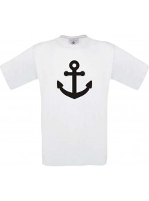 TOP Kinder-Shirt Anker Boot Skipper Kapitän kult, Farbe weiss, Größe 104