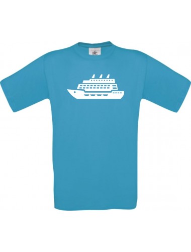 TOP Kinder-Shirt Kreuzfahrtschiff, Passagierschiff kult, Farbe atoll, Größe 104