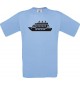 TOP Kinder-Shirt Kreuzfahrtschiff, Passagierschiff kult, Farbe hellblau, Größe 104