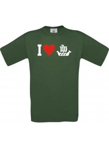 TOP Kinder-Shirt I Love Wikingerschiff, Kapitän kult Unisex T-Shirt, Größe 104-164