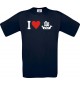 TOP Kinder-Shirt I Love Wikingerschiff, Kapitän kult, Farbe blau, Größe 104