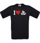 TOP Kinder-Shirt I Love Wikingerschiff, Kapitän kult, Farbe schwarz, Größe 104
