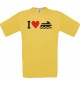 TOP Kinder-Shirt I Love Jestski, Kapitän kult, Farbe gelb, Größe 104