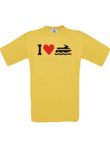 TOP Kinder-Shirt I Love Jestski, Kapitän kult, Farbe gelb, Größe 104