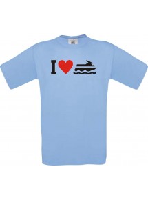 TOP Kinder-Shirt I Love Jestski, Kapitän kult, Farbe hellblau, Größe 104