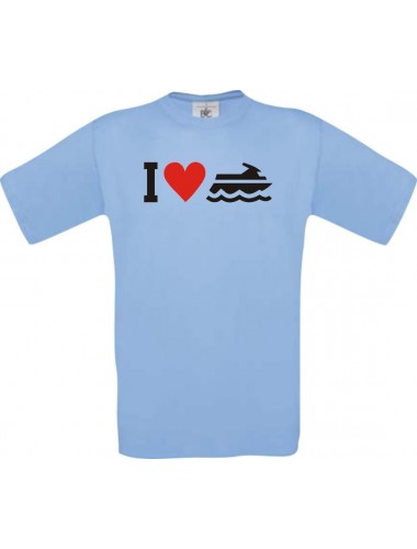 TOP Kinder-Shirt I Love Jestski, Kapitän kult, Farbe hellblau, Größe 104