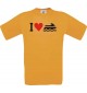 TOP Kinder-Shirt I Love Jestski, Kapitän kult, Farbe orange, Größe 104
