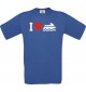 TOP Kinder-Shirt I Love Jestski, Kapitän kult, Farbe royalblau, Größe 104