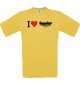 TOP Kinder-Shirt I Love Angelkahn, Kapitän kult, Farbe gelb, Größe 104