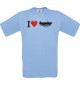 TOP Kinder-Shirt I Love Angelkahn, Kapitän kult, Farbe hellblau, Größe 104