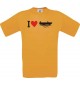TOP Kinder-Shirt I Love Angelkahn, Kapitän kult, Farbe orange, Größe 104