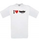 TOP Kinder-Shirt I Love Angelkahn, Kapitän kult, Farbe weiss, Größe 104