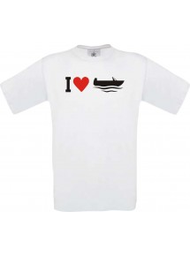 TOP Kinder-Shirt I Love Angelkahn, Kapitän kult, Farbe weiss, Größe 104