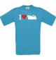 TOP Kinder-Shirt I Love Yacht, Kapitän, Skipper kult, Farbe atoll, Größe 104
