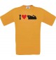 TOP Kinder-Shirt I Love Yacht, Kapitän, Skipper kult, Farbe orange, Größe 104