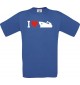 TOP Kinder-Shirt I Love Yacht, Kapitän, Skipper kult, Farbe royalblau, Größe 104