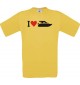 TOP Kinder-Shirt I Love Yacht, Kapitän, Skipper kult, Farbe gelb, Größe 104