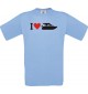 TOP Kinder-Shirt I Love Yacht, Kapitän, Skipper kult, Farbe hellblau, Größe 104