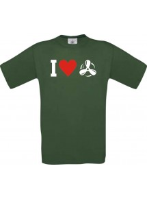 TOP Kinder-Shirt I Love Motorschraube, Kapitän kult, Farbe dunkelgruen, Größe 104