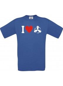 TOP Kinder-Shirt I Love Motorschraube, Kapitän kult, Farbe royalblau, Größe 104