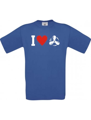 TOP Kinder-Shirt I Love Motorschraube, Kapitän kult, Farbe royalblau, Größe 104