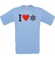 TOP Kinder-Shirt I Love Steuerrrad, Kapitän kult, Farbe hellblau, Größe 104