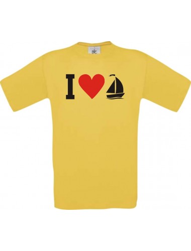 TOP Kinder-Shirt I Love Seegelboot, Kapitän kult Unisex T-Shirt, Größe 104-164