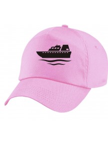 Basecap Original 5-Panel Cap,  Frachter, Übersee, Boot, Kapitän, Farbe rosa