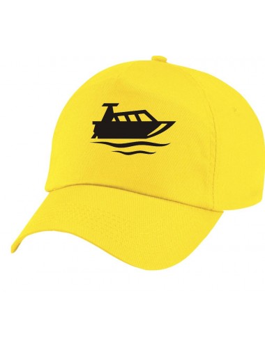 Basecap Original 5-Panel Cap, Motorboot, Yacht, Boot, Kapitän, Farbe gelb
