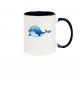 Kinder Tasse süße Motive Delfin, Farbe blau