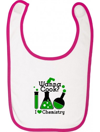 Fetziger Babylatz Wanna Cook Reagenzglas I love Chemistry, Farbe rosa
