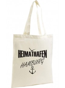 Shopping Bag Organic Zen, Shopper Heimathafen Hamburg, Farbe natur