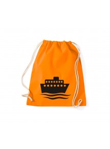 Gymsac Turnbeutel Kreuzfahrtschiff, Passagierschiff, Farbe orange