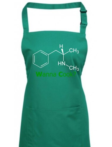 Kochschürze, Wanna Cook Srukturformel, Farbe emerald