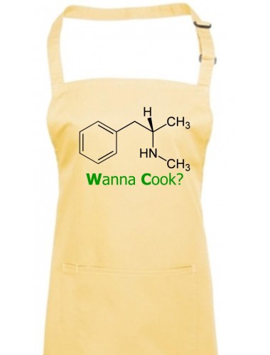 Kochschürze, Wanna Cook Srukturformel, Farbe lemon