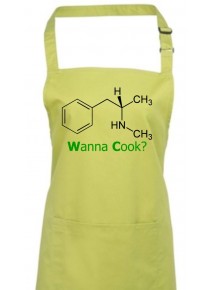 Kochschürze, Wanna Cook Srukturformel, Farbe lime